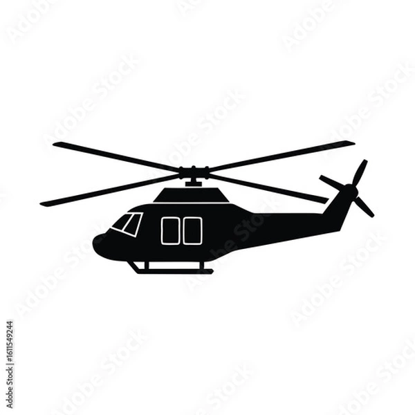 Obraz  helicopter vector  silhouette