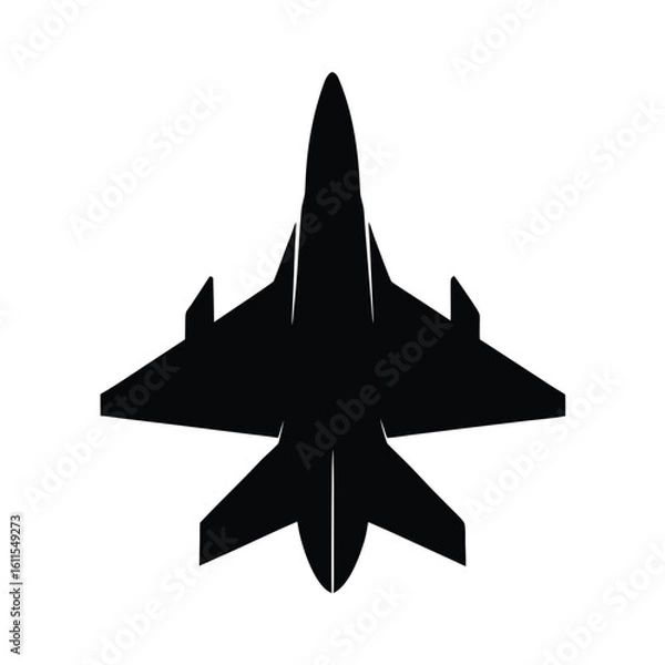 Obraz a prominent multirole fighter aircraft vector silhouette