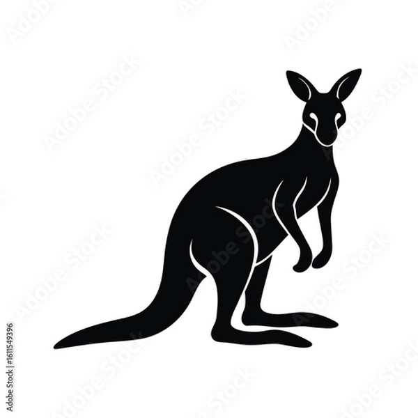 Obraz kangaroo vector silhouette