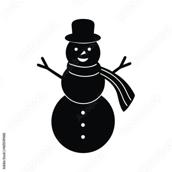 Obraz snowman vector silhouette
