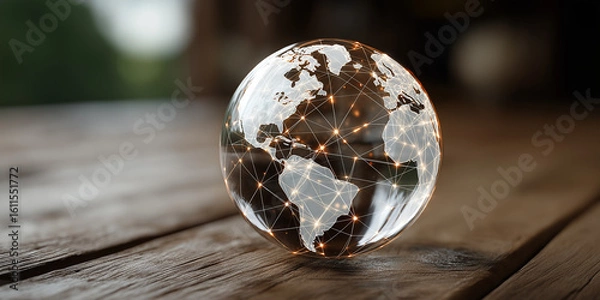 Fototapeta Digital transformation and cloud computing trends amid cybersecurity threats in global business environment