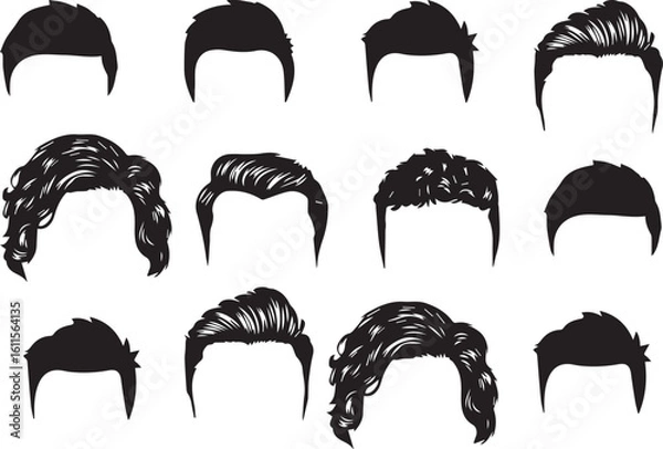 Obraz different hairstyles for men