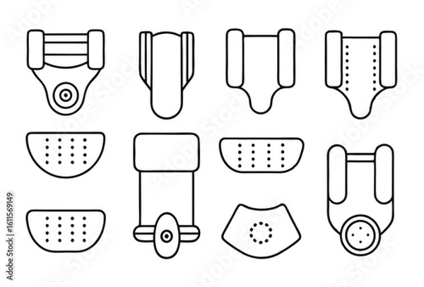 Fototapeta incontinence pads line art simple sketch