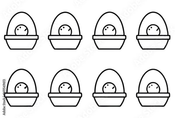 Fototapeta incubators line art models for imagination