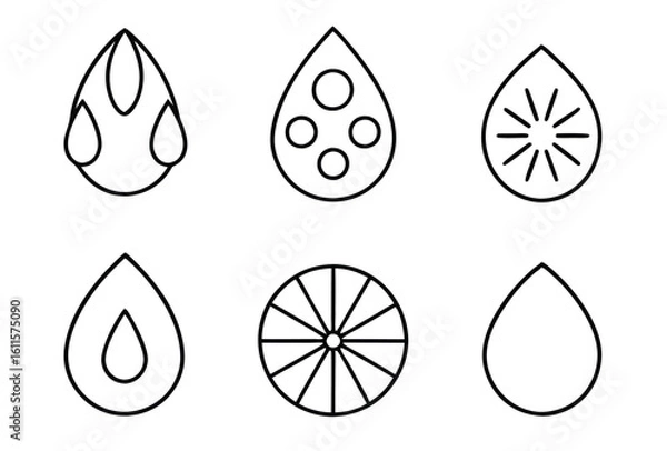 Fototapeta infusion sets line art simple sketch