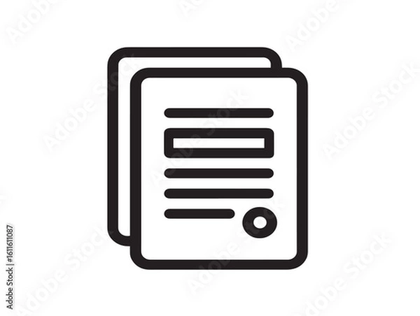 Fototapeta Creative Minimal Flyer Icon Design with Clean Vector Line Art  