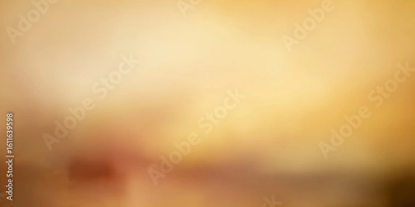 Fototapeta Soft Amber and Mocha Abstract Blurry Background in Warm Autumnal Hues