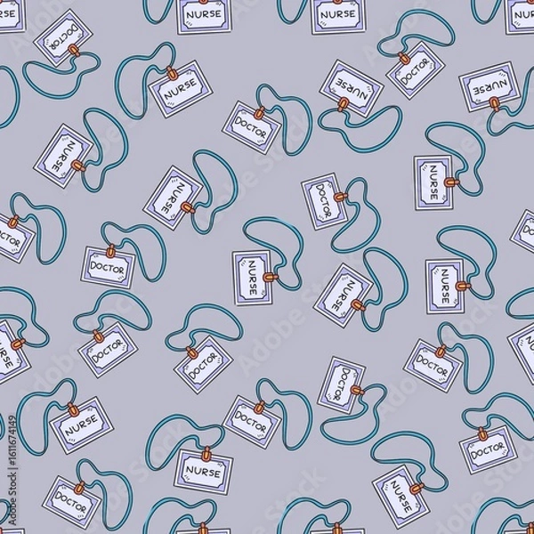 Obraz nurse cute seamless illustration