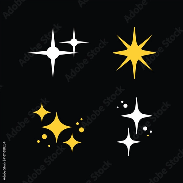 Obraz gold star logo design