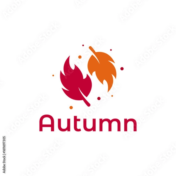 Fototapeta Autumn Leaves Logo Design  Minimalist Branding for Business