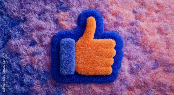 Obraz Warm texture of the Like button