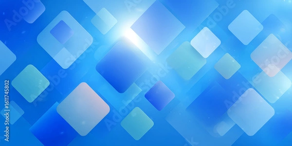 Obraz Blue Geometric Light Effect Background