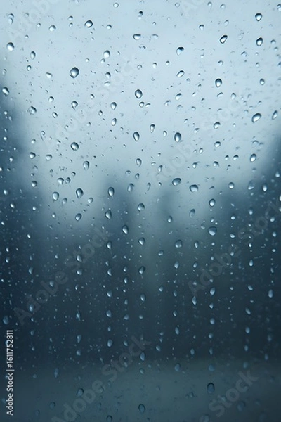 Fototapeta rain drops on window