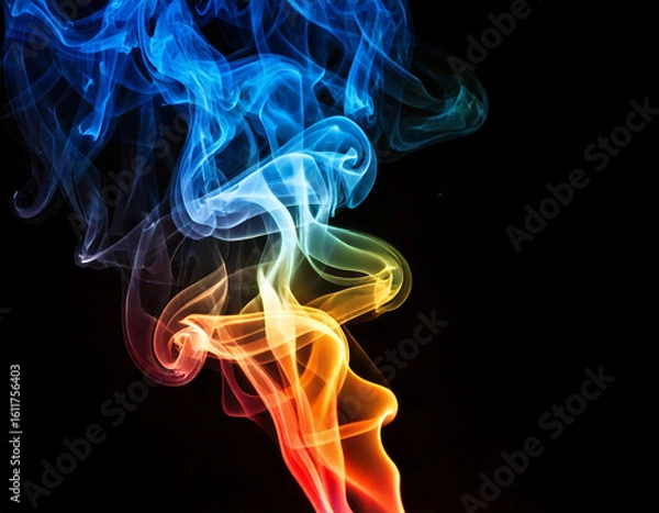 Fototapeta 湯気の透明感が光を浴びて輝く幻想的な素材。AI生成画像。