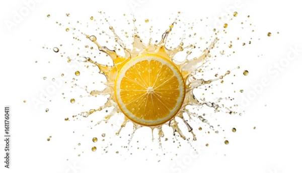 Fototapeta Lemon splash PNG