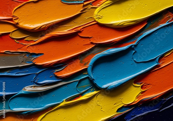 Fototapeta Abstract Oil Painting with Thick Brushstrokes