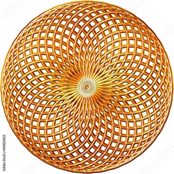 Obraz abstract 3d sphere mandala, 3D Abstract Radiant Jewelry Design. Ideal for Luxury wall art design, luxury branding, fashion and decorative themes.