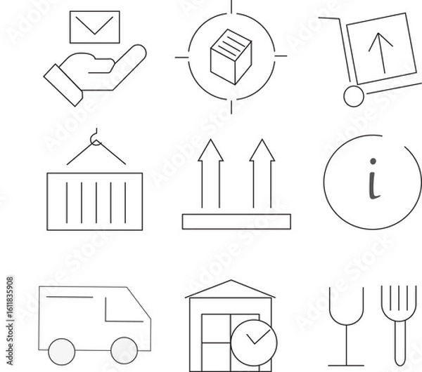Obraz Business Delivery Icons set.