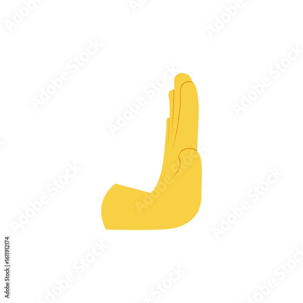 Fototapeta pushing hand emoji symbol sign icon vector illustration isolated flat