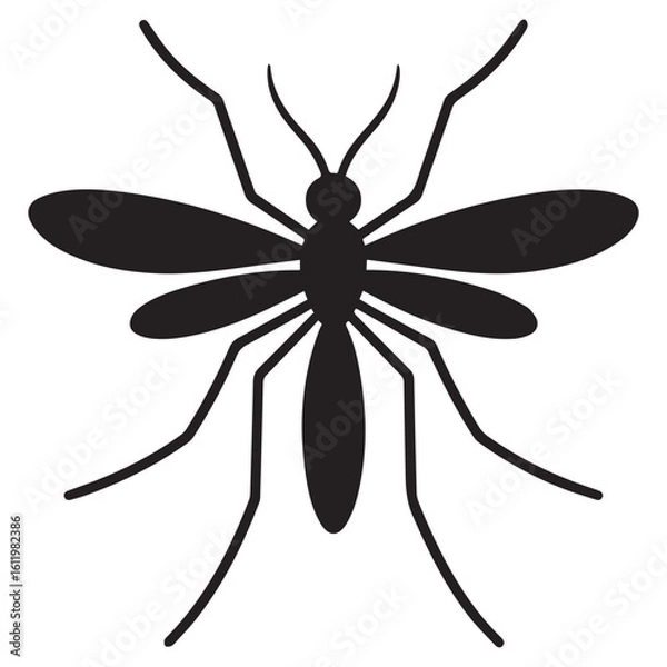 Obraz Mosquito Silhouette Vector Icon