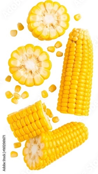 Obraz Fresh corn kernels and cob