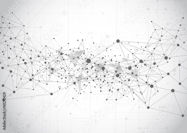 Fototapeta Abstract technology futuristic network