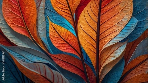 Obraz This name reflects the season, the main subject (leaves), and that it's decorative or used as a background or pattern Let me know if you want a shorter or more artistic version