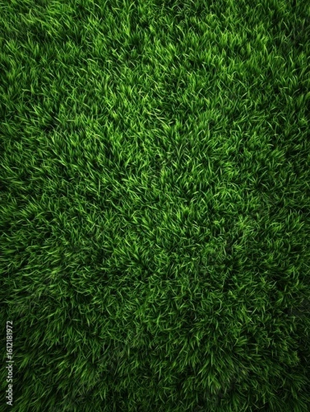 Fototapeta Rich green grass texture, perfect for a realistic and lush lawn background