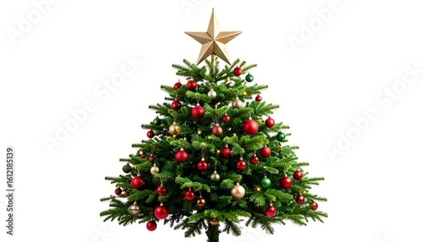 Obraz Christmas tree adorned with ornaments