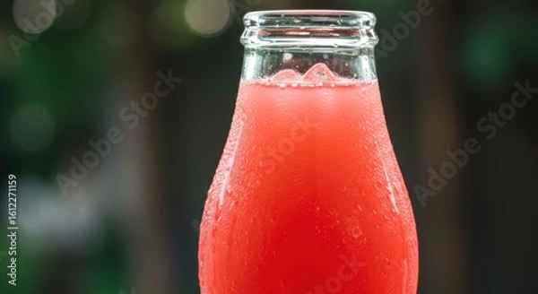 Fototapeta Close-up red drink bottle