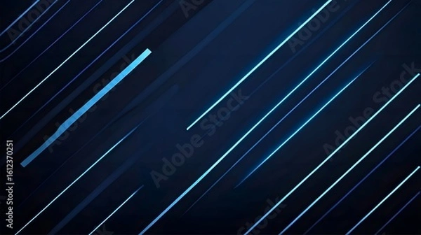 Fototapeta Dark Blue Background with Geometric Lines.