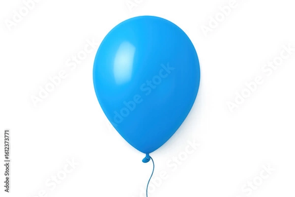 Obraz Single blue balloon floating with transparent background