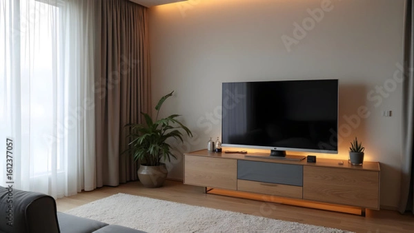 Fototapeta modern living room with TV