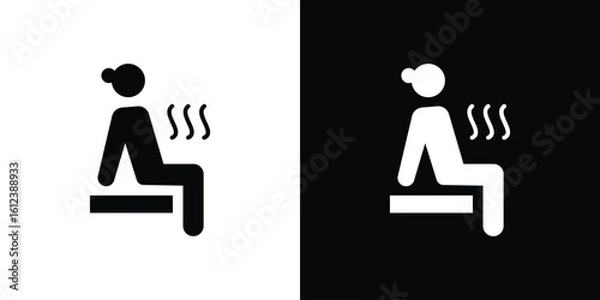 Obraz Sauna icon elements vector illustration. flat style sign vector.