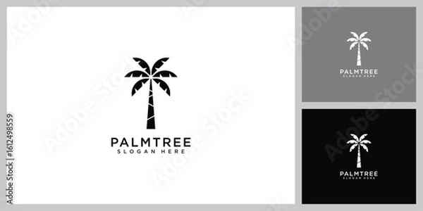 Fototapeta palm tree logo vector design template