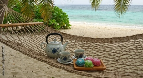 Obraz Hammock tea on beach