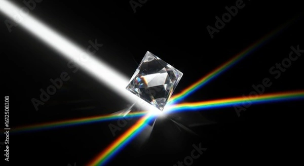 Obraz Diamond refracting light
