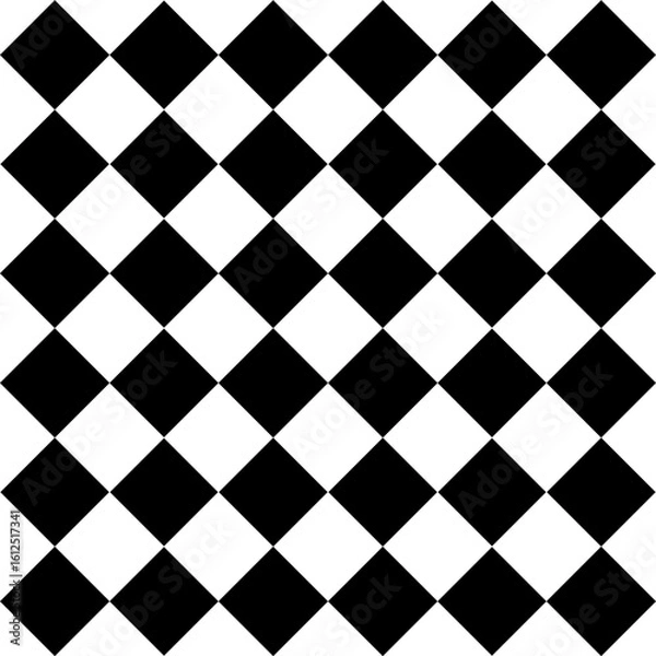 Fototapeta Black And White Pattern Square Grid Checkerboard