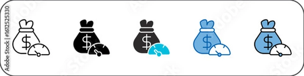 Obraz Minimum Wage Icon Pack Multistyle Illustration