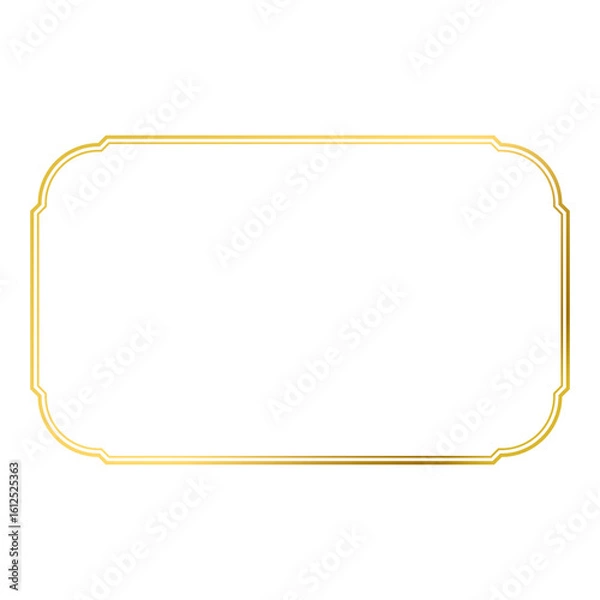 Obraz simple gold border frame.eps