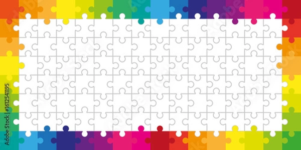 Obraz Puzzle pattern background vector set