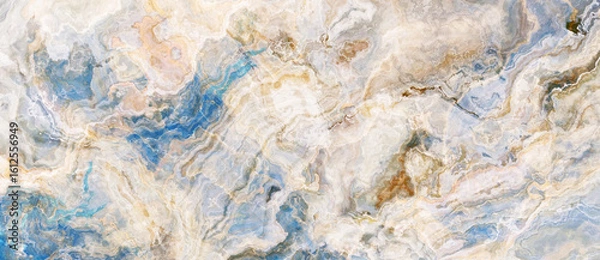 Fototapeta Blue and beige marble background