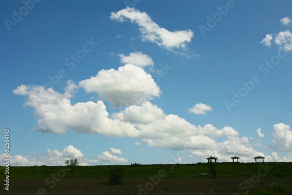 Fototapeta Ttukbang scenery, blue sky, and clouds