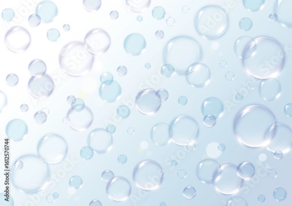 Obraz 背景透過のブルー系水滴