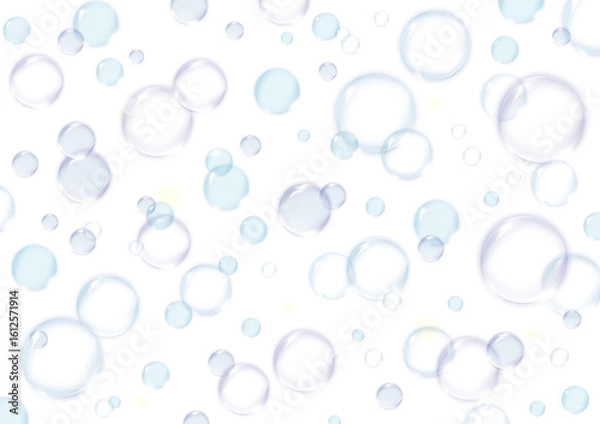 Obraz 背景透過のブルー系水滴