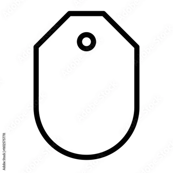 Fototapeta Tag outline icon. 