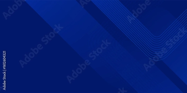 Obraz Abstract blue background. Modern simple blue geometric design. Minimal shapes. Suit for booklet, brochure, banner, poster, website, flyer, cover, corporate, backdrop. Vector illustration