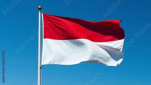 Obraz Indonesian Flags Against Clear Sky