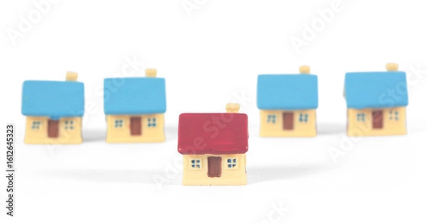 Fototapeta House Model Small size there space Residential Structure, home Business Concepts, and Success in Finance, Banking and Investment