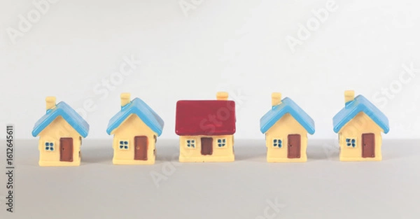 Fototapeta House Model Small size there space Residential Structure, home Business Concepts, and Success in Finance, Banking and Investment